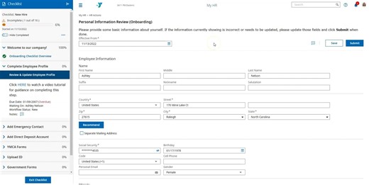 Complete Employee Profile - Onboarding Checklist