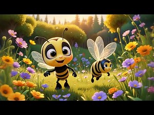 Three Baby Bees Buzz and Count | Counting Song for Kids | Learn Numbers 1 to 5 with Nursery Rhymes