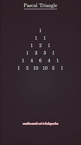 Pascal triangles, easy method,short trick #mathematicstricksbyneha #math #education