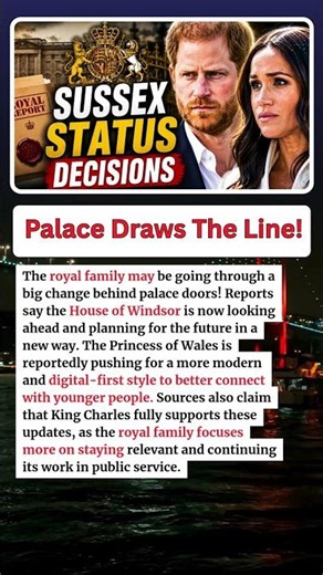 URGENT: Reports Shed Light on Sussex Status Decisions Inside the Palace