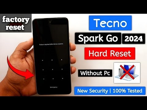 TECNO spark go 2024 hard reset factory reset remove password pattern screen lock remove without PC