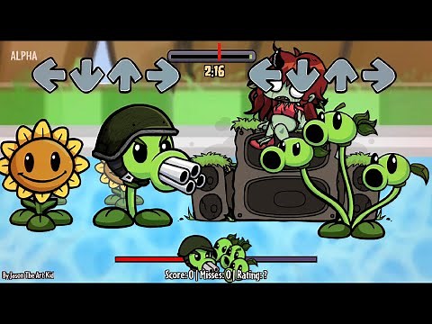 FNF Bad Bash But Threepeater Vs Gatling Sing It (Peashooter Gatling x Threepeater Sings Bad Bash)