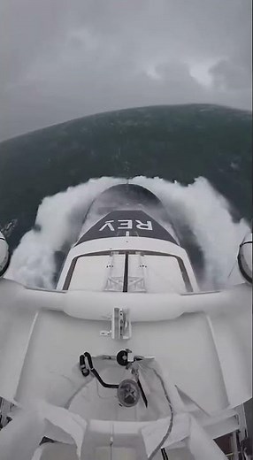 This Yacht's Crew Didn't Expect the Ocean to Do This #roughseas #maritime #shocking