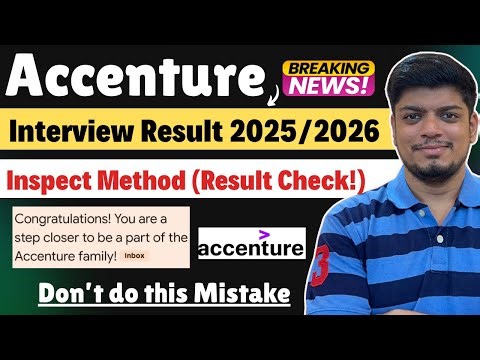 🔥Accenture Inspect Method! | Accenture Interview Result 2025/2026 | Congrats Mail Updates
