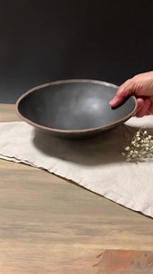 Rustic Ceramic Bowl | Matte Black Pottery | Small Fruit Bowl 9" | Modern Farmhouse Pottery | Unique Handmade Table Décor | Natural Organic - Etsy