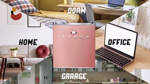 ICEBOX 1.7 Cu. Ft. Compact Refrigerator, ENERGY STAR Certified Small Refrigerator, Single Door Mini Fridge with Freezer, R600a Refrigerant,IBCR17BLS, Blush Red