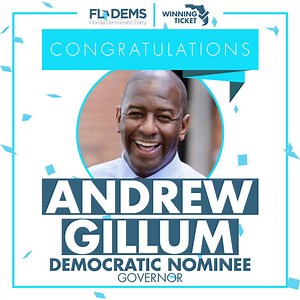 This is a historic and proud night for Florida. Congratulations on your huge victory Andrew Gillum! On to November! | Florida Democratic Party