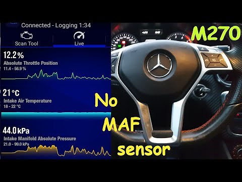 A180 Mercedes w176 MAP sensor How it Works / Clean / Removal absolute pressure sensors