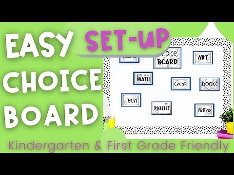 Early Finisher Choice Board Set-Up, Tips and Ideas - Simple Steps For Kindergarten & First Grade