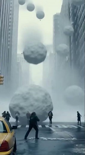 “Realistic Blizzard in America 🌨️ | People Running in Heavy Snowstorm | 4K Ultra HD Cinematic ”