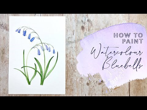 How to Paint Watercolour Bluebells