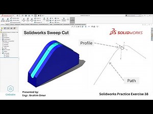 Solidworks Sweep Cut | Pipe Bending Die Solidworks | Solidworks Practice Exercise 38 | CADable