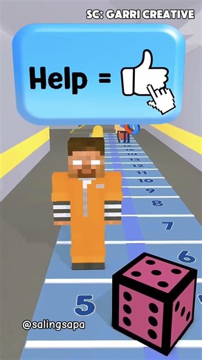 main dadu hadiah rank 6974 ⁉️polisi barry vs herobrine 😲#minecraft #roblox #shorts