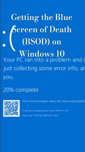 Getting the Blue Screen of Death (BSOD) on Windows 10? #shorts #trending