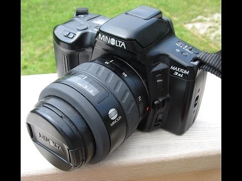 Minolta Maxxum 3xi 35mm SLR camera (1994) + test photos