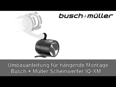 Umbauvideo zur hängenden Montage des Fahrrad-Scheinwerfers IQ-XM