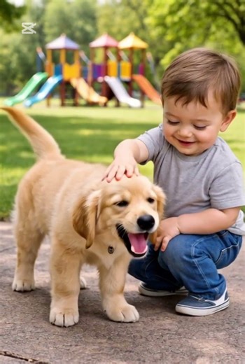 Little Trainer in the Park 🐶 | Cute Kid Teaching a Puppy New Tricks
