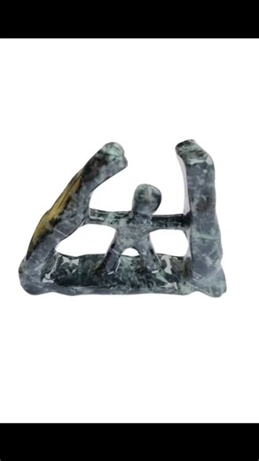 @michael_horejsi on Instagram: "Alone under infinite weight — yet still rising. www.soapstoneshine.etsy.com #artcollector #stonecarving #sculpturelovers #cosmicart #handmadecreation"