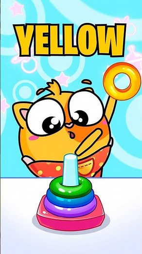 Let's assemble the rainbow ring tower 🌈✨ Learning colors with toys #forkids