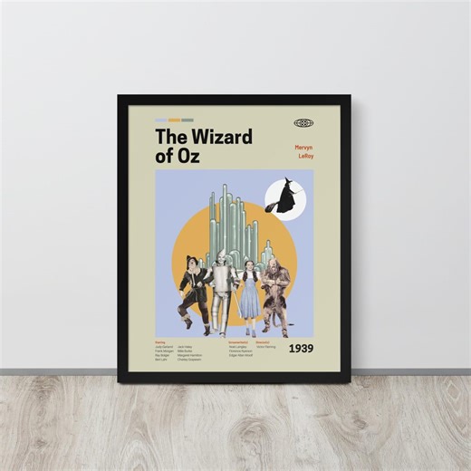 The Wizard of Oz Poster Print | Vintage Movie Wall Art | Minimalist Artwork | Retro Film Decor | Wizard of Oz Gift | Aesthetic Wall Print - Etsy