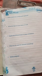 Write a short note on Microsoft clipboard.Write the steps to i... | Filo