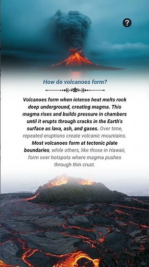 How do volcanoes form? | #fact #facts #shorts