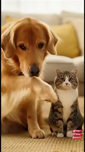 Cat Crashes the Water Bowl and Blames the Other Pet #animal #pet #fummy