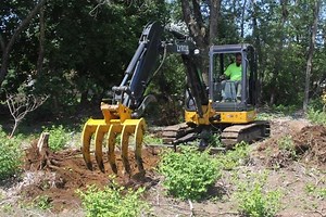 Excavator Attachments - Excavator Rake | LE Attachments, Inc