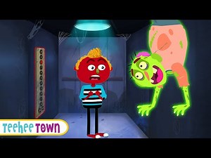 Scary Zombie In Haunted Elevator + Five Skeletons Jumping On The Bed Songs | Teehee Town