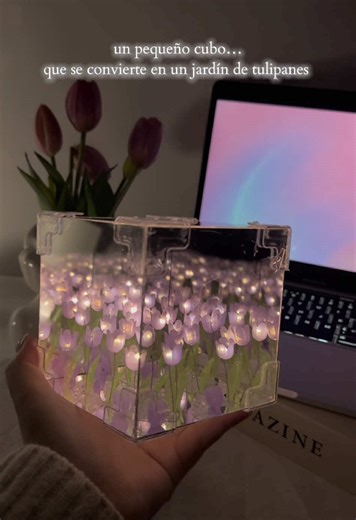 Un toque de luz,un toque de amor😘💜#tulipanes🌷 #regaloperfecto🎁 #tulipaneseternos #novio #fyp