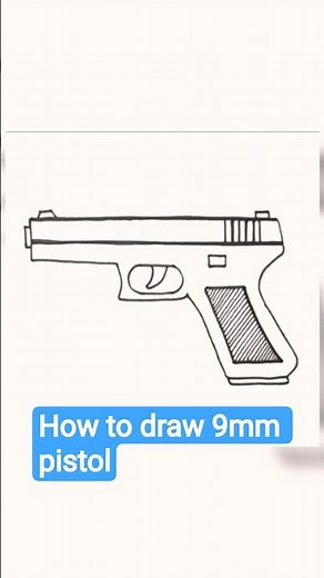 🔥wow🔥easy draw a pistol//how to draw gun // #youtube #drawing#army #trending #viral #shorts#pubg