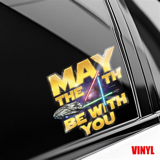 May the 4th Be With You Sticker, Star Wars Sticker, May 4th Sticker, Sci Fi Nerd Sticker, Funny Movie Quote Decal AYCP10 - Etsy