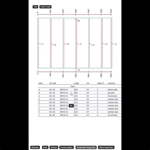 Automated timber-framing cutting lists #constructionsoftware#estimatingsoftware#takeoffsoftware