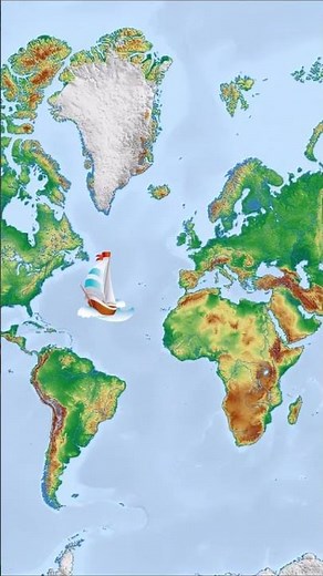 Projection cartographique de Mercator #carte#monde#saviezvousque #géographie#superficie #navigation