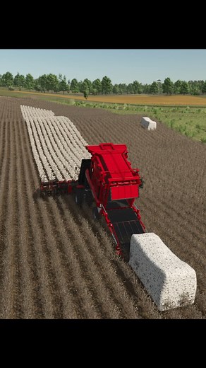 🚜💪With the wide-head Case cotton picking machine, I did not leave a single grain of cotton in the field. #agriculture #FarmingSimulator #harvest #cottonharvest #CaseIH | Mazarat Gaming
