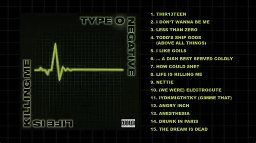 Type O Negative – Life is Killing Me (Full Album) [Official Video]【自用】