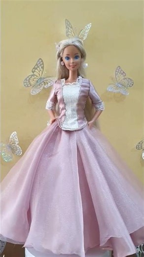 DIY doll dress #diy #dolldress #dolldesigndress #sewing #dollstyle #doll #ballgown #tutorial #craft