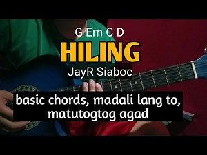 Hiling - JayR Siaboc | easy chords & strumming | tutorial