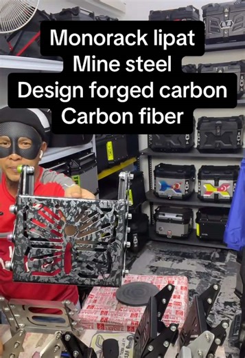 Monorack lipat Mine steel Design forged carbon Carbon fiber Tekan beg kuning utk pembelian Follow for more reviews And Join live utk harga live