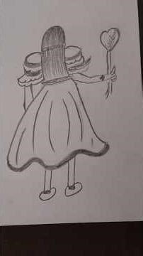 easy pencil sketch: girl from back view #drawing #art #viral