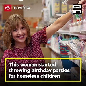 15K reactions · 65 comments | This woman started throwing birthday parties for homeless children. A decade later, it has become a full-time nonprofit. To learn more about the Birthday Party Project, click the link in our bio (in partnership with @toyotausa) #WITW @womenintheworld | NowThis | Facebook