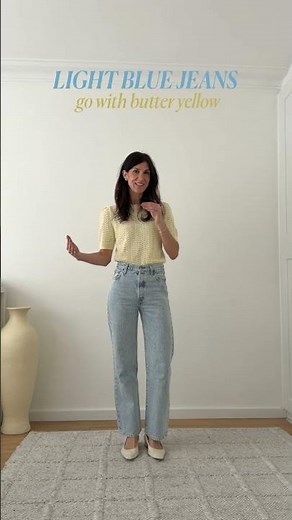 Colour combinations to wear with light blue jeans #styletips #styleadvice #colourcombination