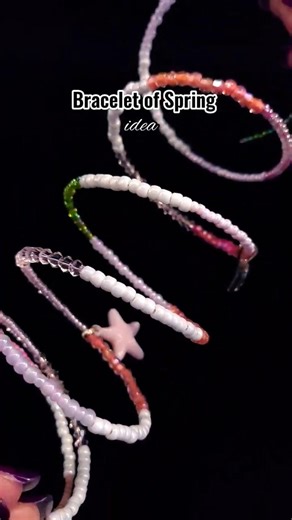 bracelet of spring#craft #tutorial #gift #preppy #handmade #diy #asmr