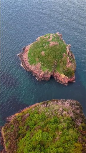 Hidden Green Island 🌊 Unreal Coastal Drone View