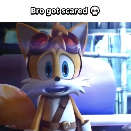 Tails gets SCARED 💀 #sonic #memes