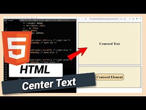 Center Text Horizontally and Vertically | HTML and CSS Tutorial