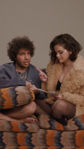 Interview Magazine on Instagram: "Happy wife, happy life 欄 @selenagomez and @itsbennyblanco answer a few questions about each other behind the scenes of our March issue cover shoot. Directed by @seadogcrew #selenagomez #bennyblanco"