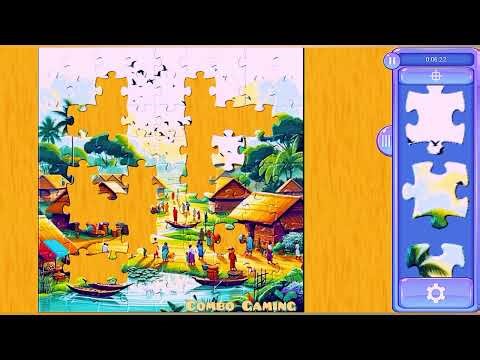 puzzle #4680 gameplay || HD simple village life women jigsaw puzzle game video