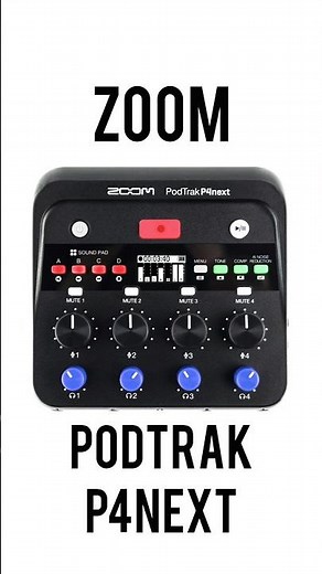 NEW Zoom PodTrak P4next Digital Mixer Recorder #music #podcast #minivlog #audio #dj #guitar #bass