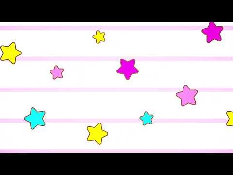 ⭐️🎶 Pastel Stars Lines Calm Cute Kawaii Kids Cartoon Background